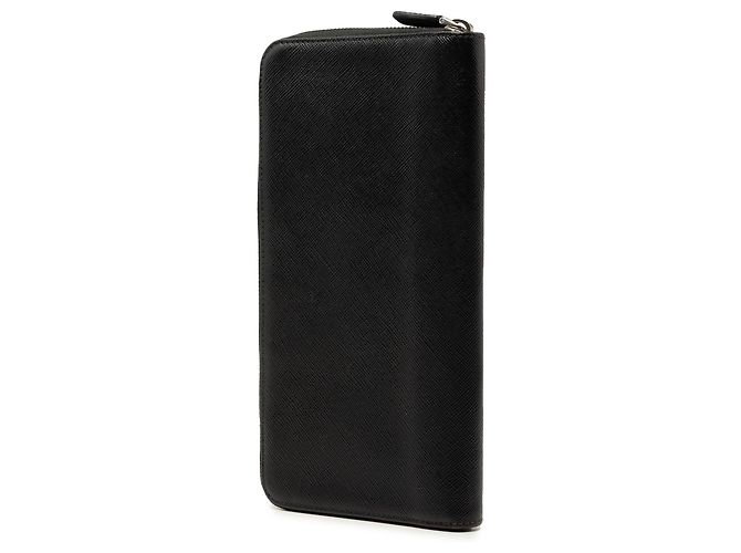 Prada Black Saffiano Zip Around Long Wallet - view 2