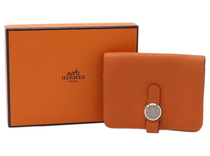 Tarjetero Togo Orange Dogon Hermès Naranja - vista 8