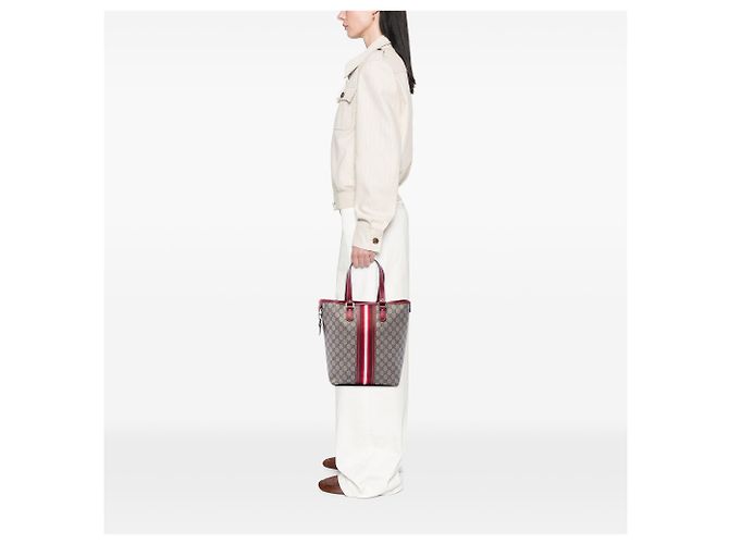 Tote Gucci Beige GG Supreme Web - vista 6