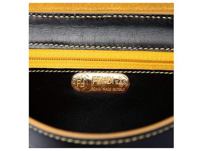 Fendi Nero in pelle liscia crossbody - vista 5