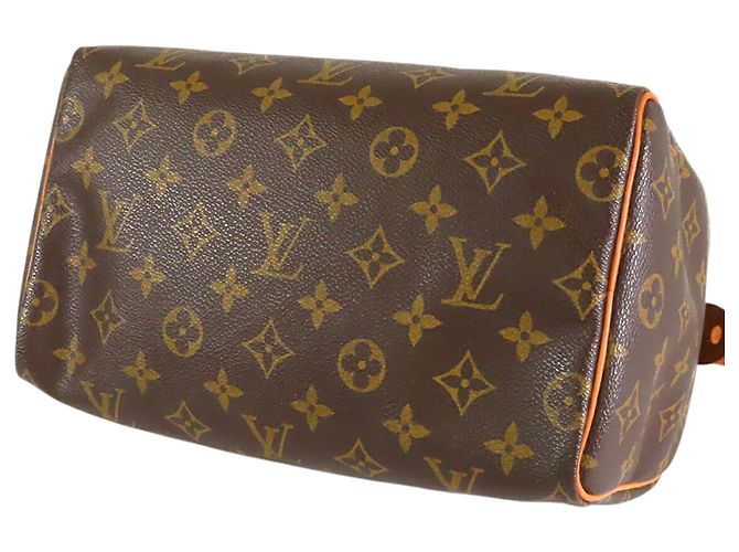 Louis Vuitton Marrone Monogram Speedy 25 - vista 3
