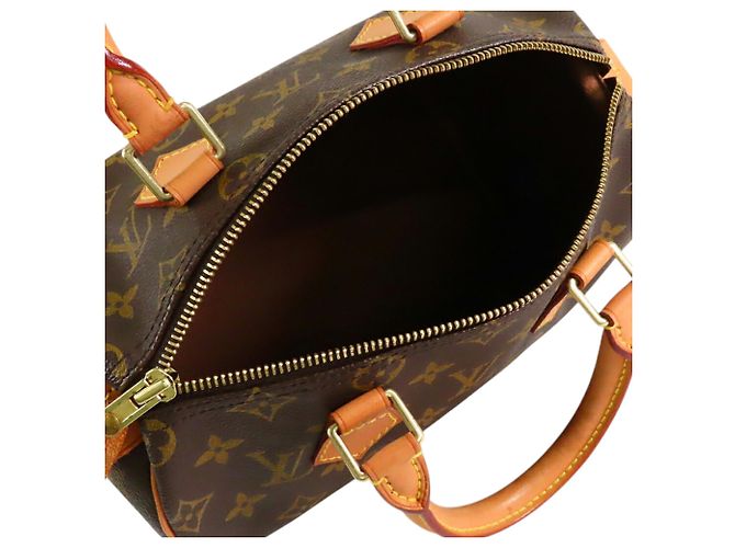 Louis Vuitton Marrone Monogram Speedy 25 - vista 4