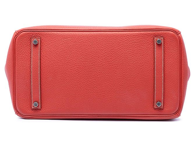 Hermès Red Clemence Birkin Retourne 35 Rosso - vista 3