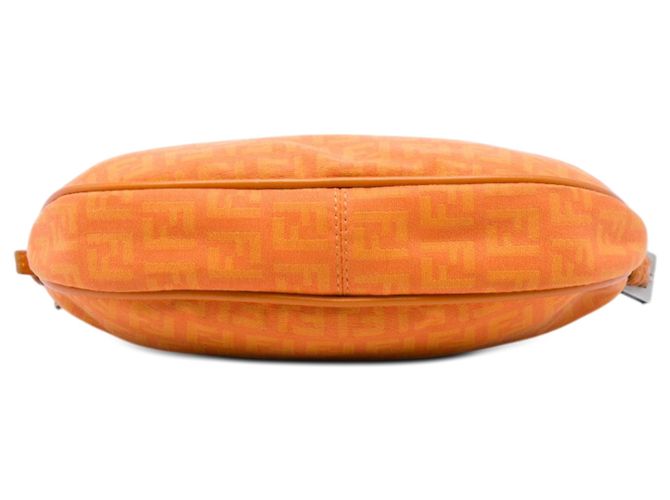 Fendi Orange Zucchino Canvas Hobo Arancione - vista 3