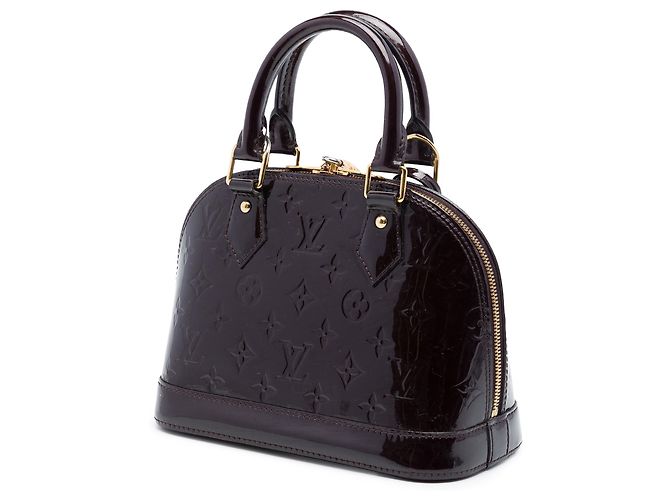 Louis Vuitton Alma BB in Monogram Vernis viola Porpora - vista 2