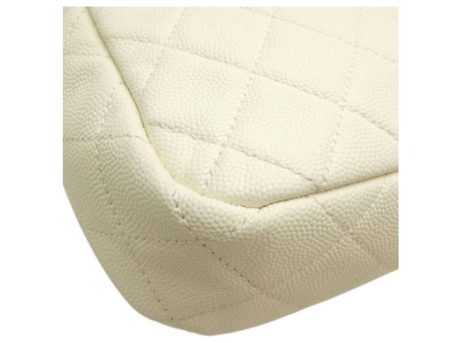 Borsa Chanel White CC Quilted Caviar Day Camera Bag Bianco Crudo - vista 15