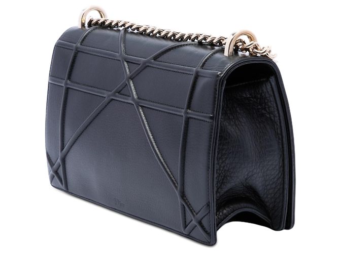 Dior Black Medium Calfskin Diorama Flap Nero - vista 2