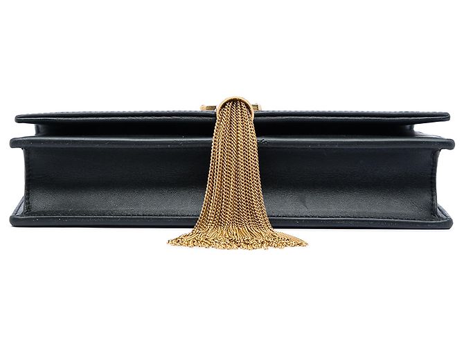 Borsa a tracolla Kate con nappa in pelle di vitello liscia nera di Saint Laurent, piccola Nero - vista 3
