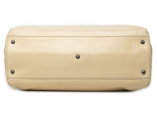 Borsa Fendi Brown Large Leather Peekaboo Iconic Marrone Beige - vista 3