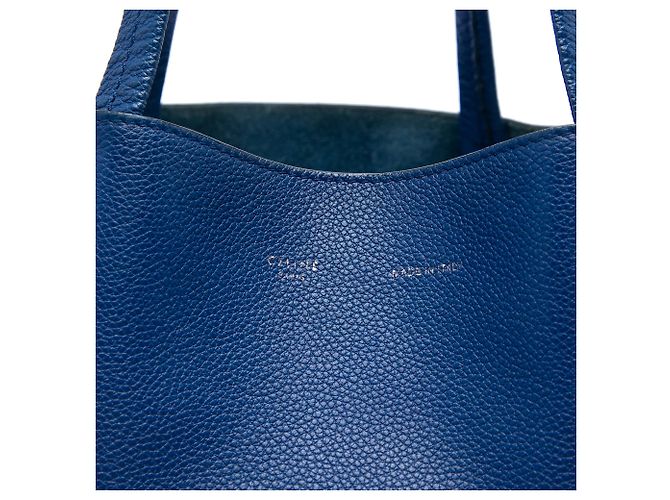 Céline Celine Phantom Cabas Tote aus blauem Leder, Größe Small - Ansicht 5