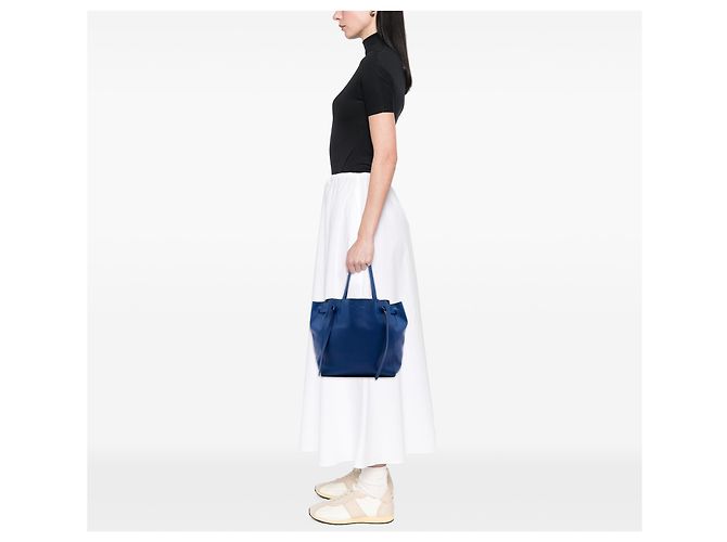 Céline Celine Phantom Cabas Tote aus blauem Leder, Größe Small - Ansicht 6