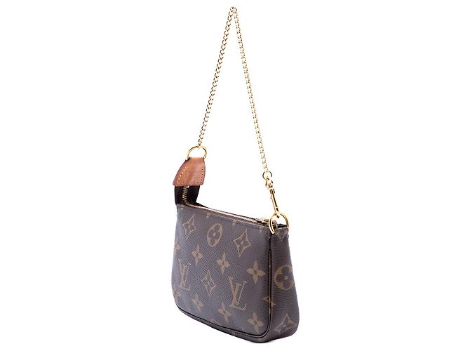 Louis Vuitton Marrón Monogram Mini Pochette Accessoires Castaño - vista 2