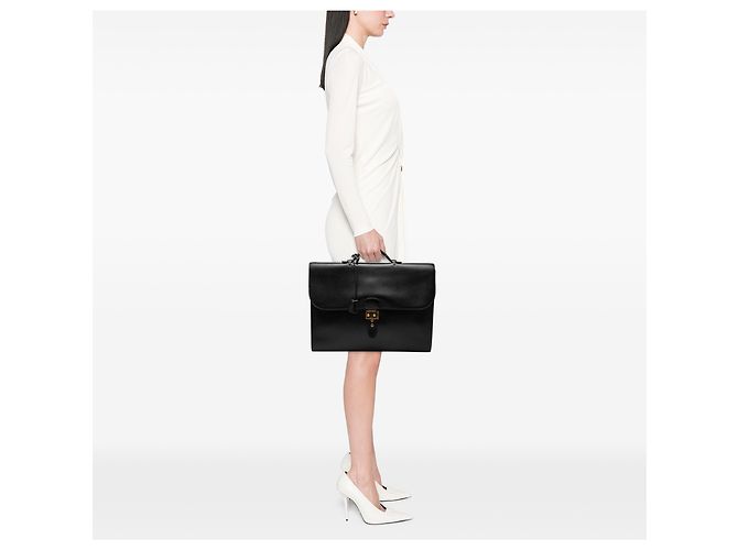 Hermès Sac a Depeches 41 in Togo nero - vista 7