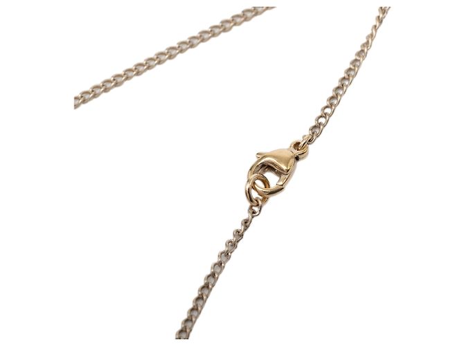 Collana con pendente a cuore in resina placcato oro CC Gold Chanel D'oro - vista 4