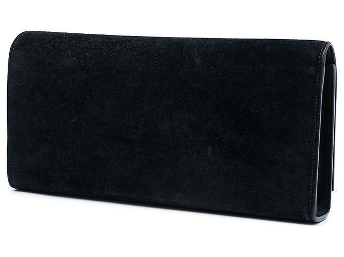 Clutch Kate con nappa nera con monogramma Saint Laurent e nappa Nero - vista 2