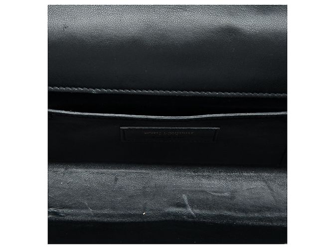 Clutch Kate con nappa nera con monogramma Saint Laurent e nappa Nero - vista 4