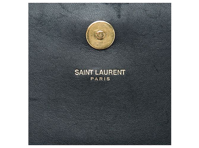 Clutch Kate con nappa nera con monogramma Saint Laurent e nappa Nero - vista 5