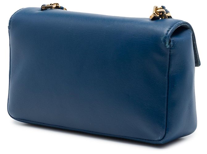 Fendi Blue Mini Nappa Be Baguette Crossbody - vista 2