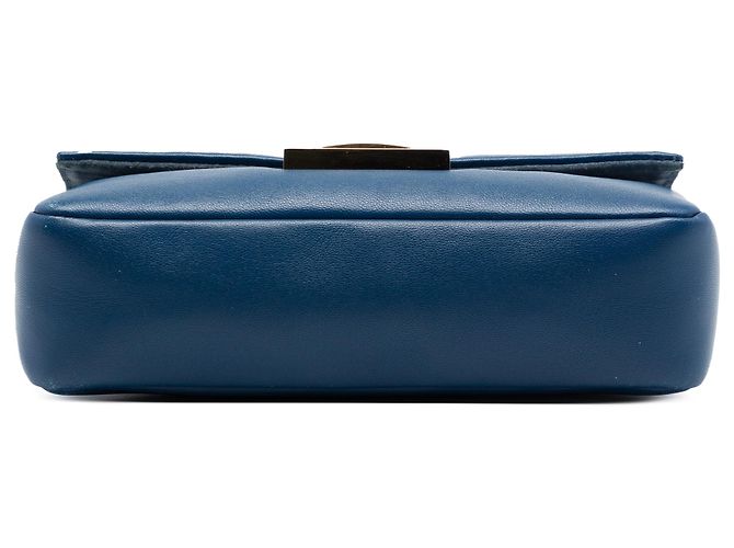 Fendi Blue Mini Nappa Be Baguette Crossbody - vista 3