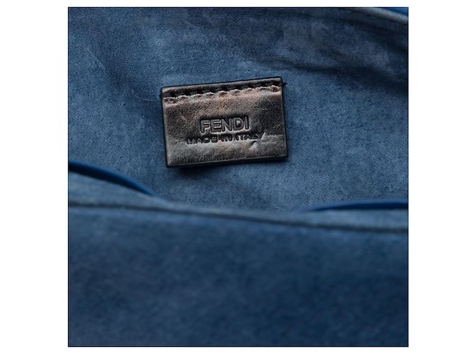 Fendi Blue Mini Nappa Be Baguette Crossbody - vista 5