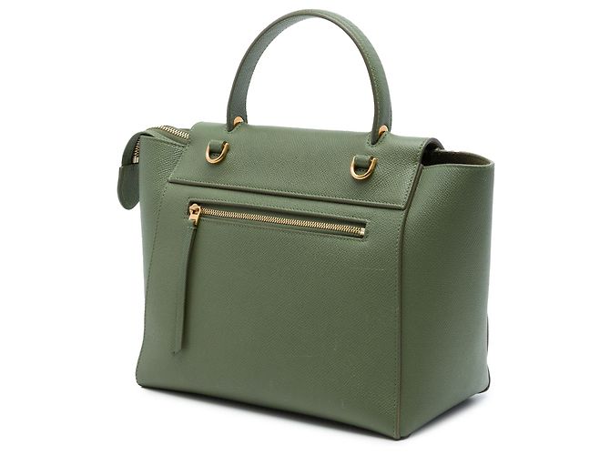 Belt Bag Céline Borsa Belt in pelle di vitello micro granulata verde Celine Verde oliva - vista 2