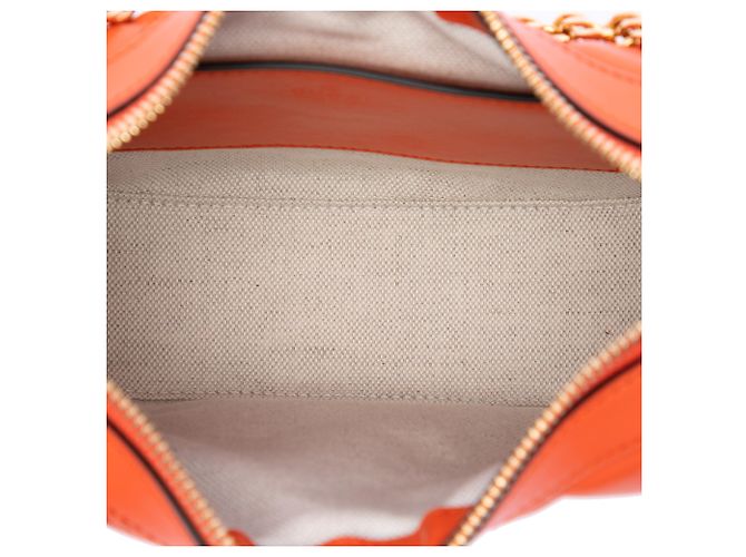 Borsa Gucci Orange Small GG Marmont Matelasse in pelle di vitello - vista 4