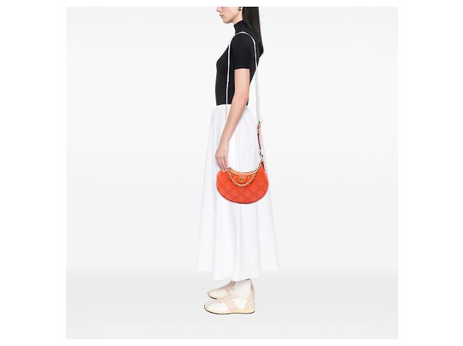 Borsa Gucci Orange Small GG Marmont Matelasse in pelle di vitello - vista 6