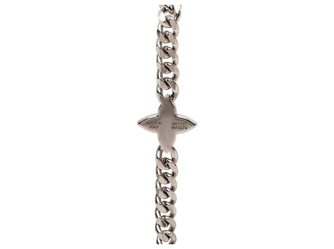 Collana Louis Vuitton Monogram Row in ottone argentato Argento - vista 4
