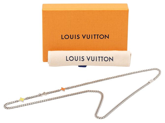 Collana Louis Vuitton Monogram Row in ottone argentato Argento - vista 6