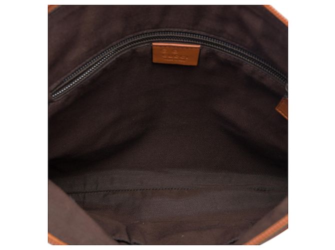 Borsa Messenger Piatta Gucci Marrone Guccissima Cammello - vista 4