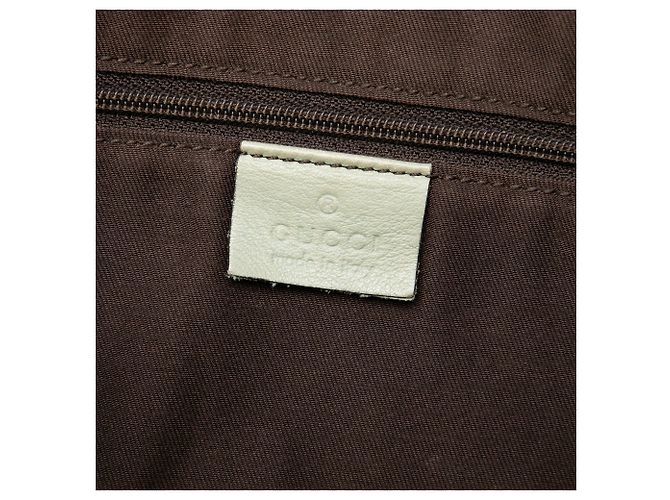 Borsa a tracolla Gucci Abbey in tela GG beige con anello a D - vista 5