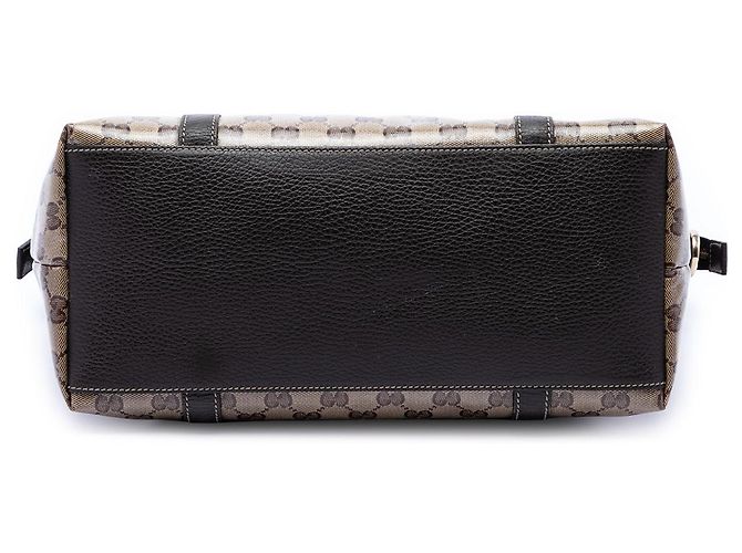 Borsa Satchel Gucci Beige Medium GG Crystal Charm - vista 3