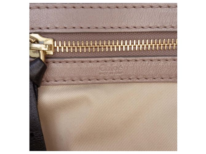 Bolsa Tote Bay em couro de bezerro acolchoado marrom Chloé Caramelo - vista 5