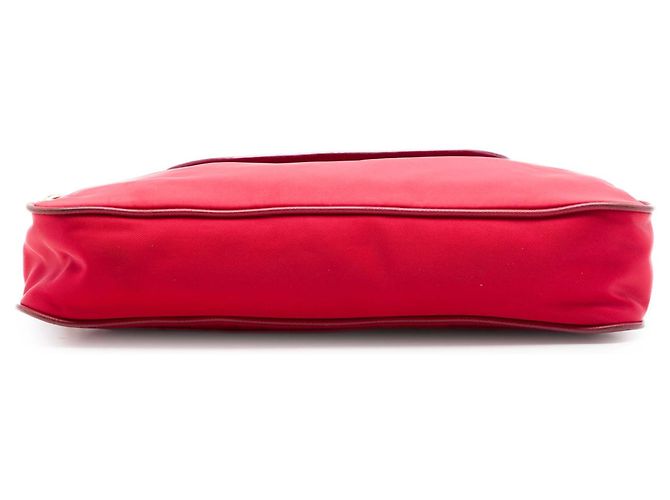 Bolso bandolera Prada Red Saffiano Trimmed Tessuto Chain Roja - vista 3