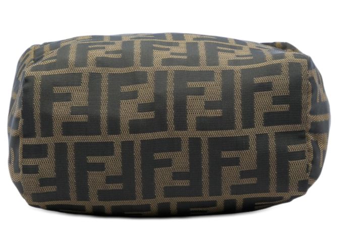 Borsa a mano Mini Zucca in tela marrone Fendi - vista 3