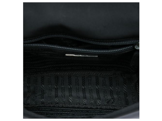 Prada Black Tessuto Flap Crossbody Nero - vista 4