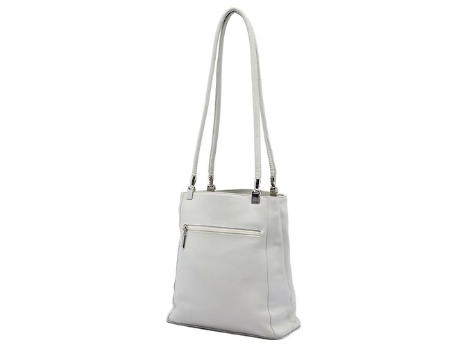 Borsa shopper Balenciaga in pelle morbida bianca Bianco Bianco sporco - vista 2