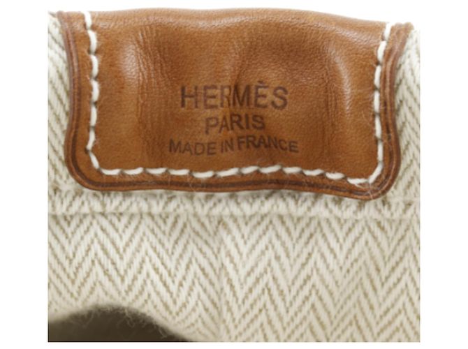 Pochette Hermès Beige Toile e Barenia Fourbi 20 - vista 16