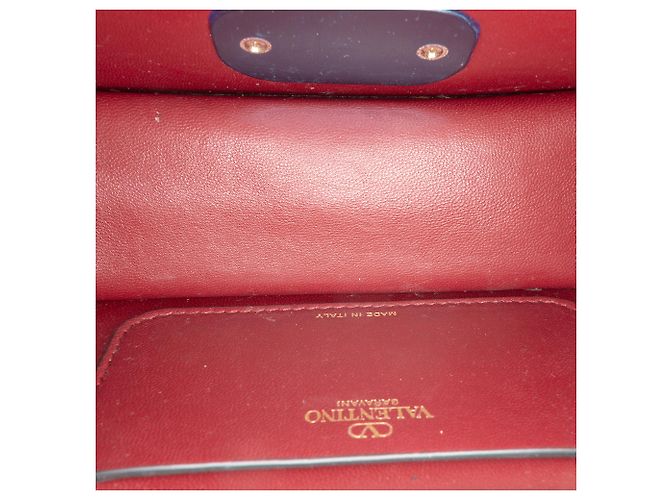 Borsa a tracolla Valentino in pelle marrone VLogo Beige - vista 4
