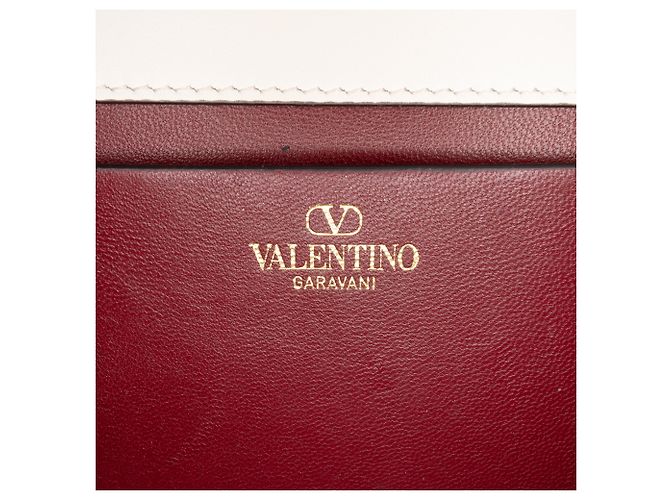 Borsa a tracolla Valentino in pelle marrone VLogo Beige - vista 5