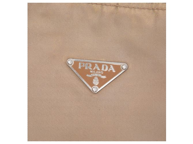 Borsa a tracolla Prada Brown Saffiano Trimmed Tessuto Marrone Marrone chiaro - vista 5