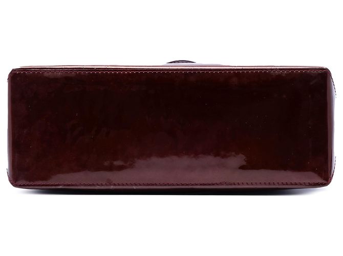 Louis Vuitton Red Monogram Vernis Wilshire PM Rosso Bordò - vista 3