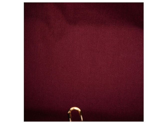 Louis Vuitton Red Monogram Vernis Wilshire PM Rosso Bordò - vista 4