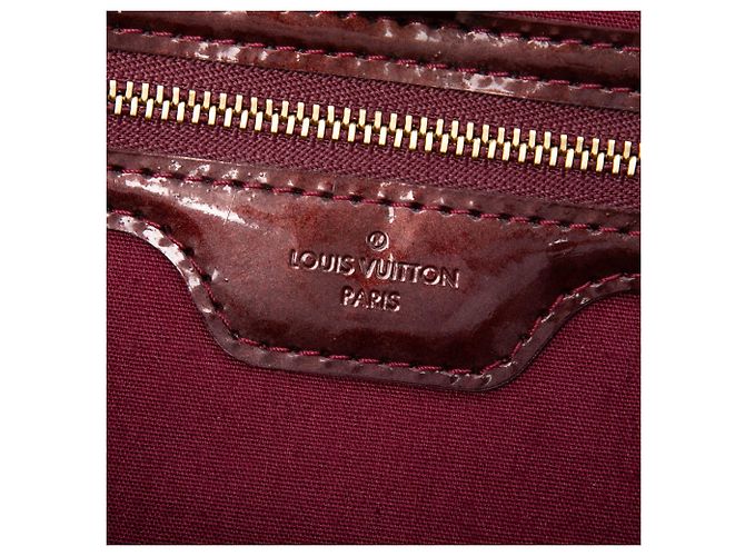 Louis Vuitton Red Monogram Vernis Wilshire PM Rosso Bordò - vista 5