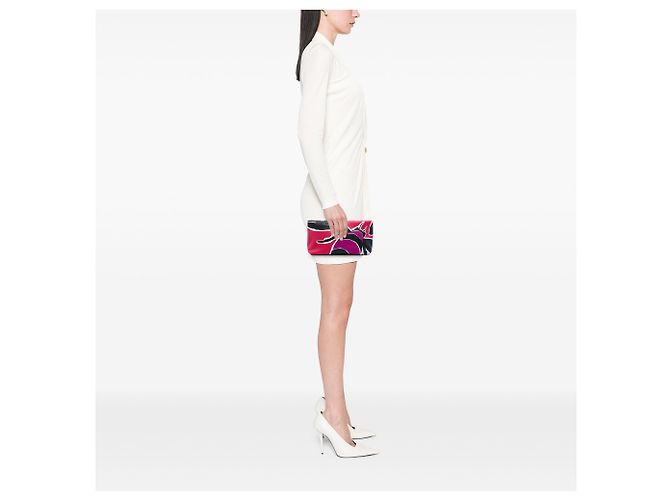 Clutch Burberry Pink Prorsum in pelle granulata - vista 6