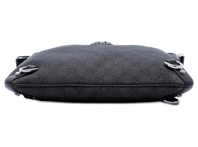 Borsa a tracolla Gucci Black GG Denim Abbey D Ring Nero - vista 3