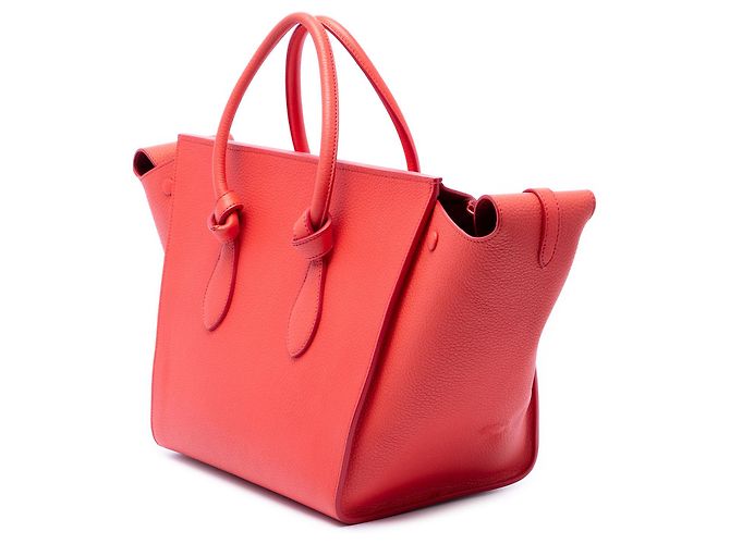 Céline Tote Celine em couro de bezerro de grão médio vermelho - vista 2