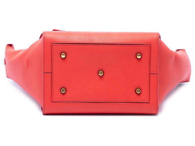 Céline Tote Celine em couro de bezerro de grão médio vermelho - vista 3