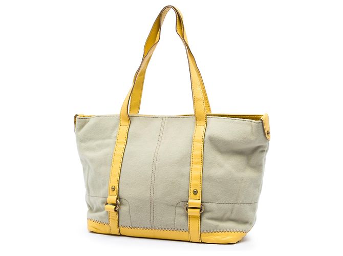 Burberry Canvas-Tote mit Lederbesatz in Beige - Ansicht 2
