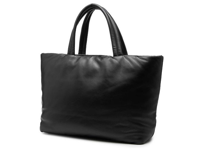 Tote in pelle di agnello nera puffer Saint Laurent Nero - vista 2